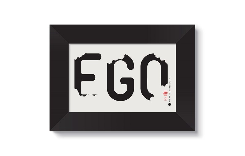 Ego #1 in Black satin frame