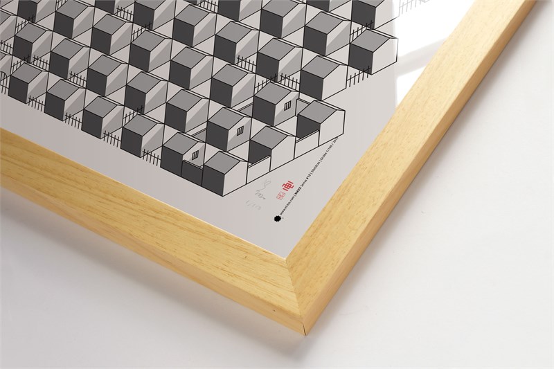 Maze #13 in wooden satin frame