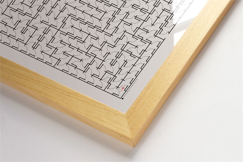 Maze #2 in wooden satin frame